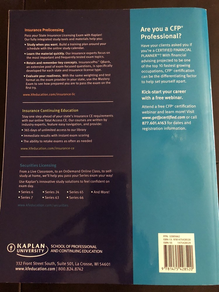 Kaplan General Securities Representative Exam Series 7 10th Ed Class Notes Plus!
