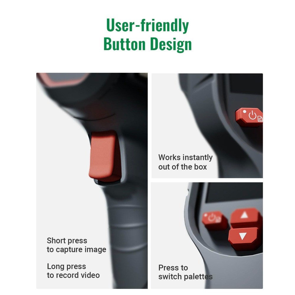 HF96V Thermal Camera with Visual Camera & Laser Pointer, Intelligent Detection