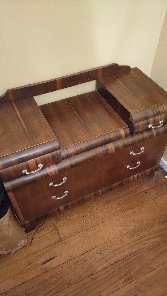 Vintage Dressing Bedroom Table Draws purple lined chest