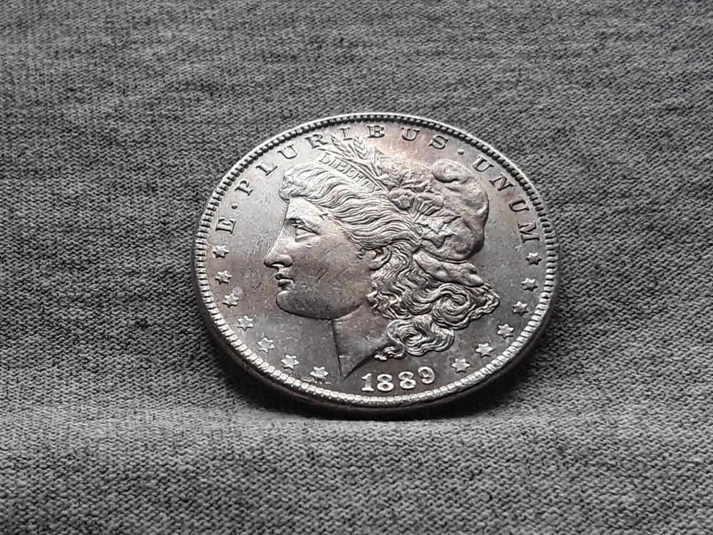 1889 MORGAN SILVER DOLLAR TONING ON BOTH SIDES