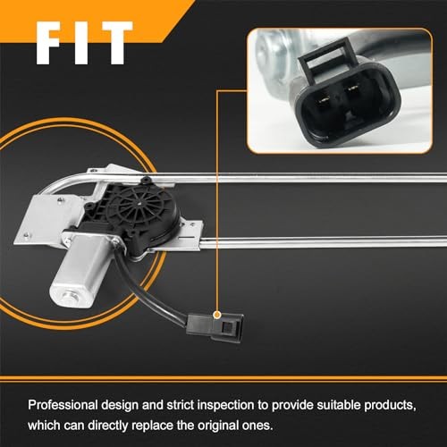Power Window Regulator with Motor Compatible with Peterbilt 357, 1987