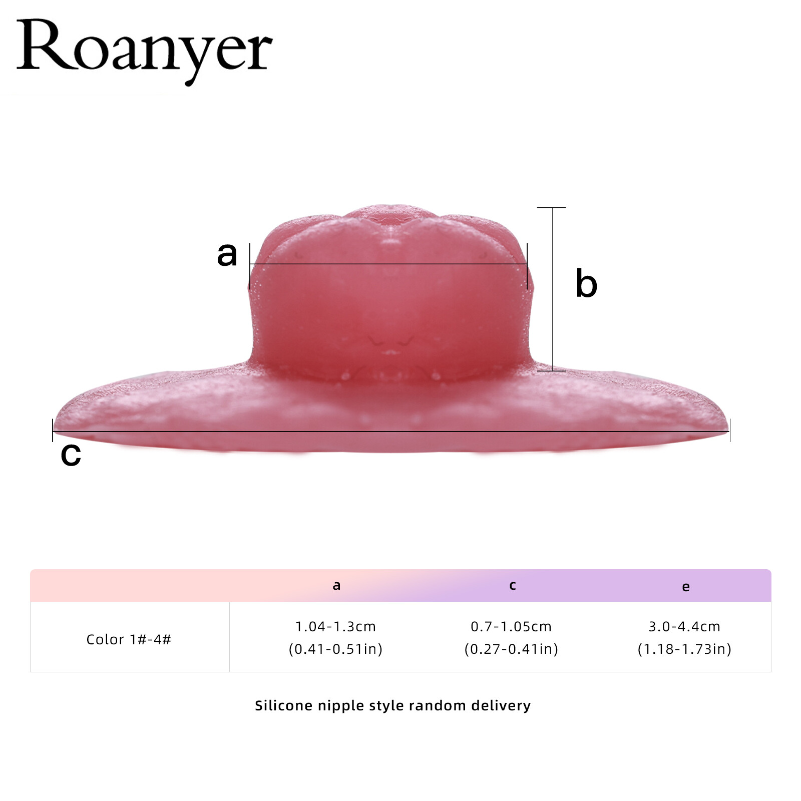 Roanyer 2PCS Silicone Fake Breast Nipples Enhancer Covers Reusable for Cosplay
