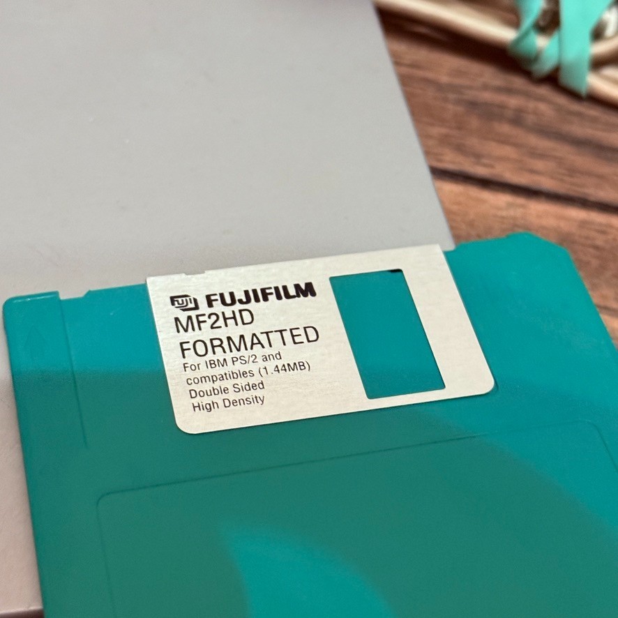 Y-E Data 2x USB External Floppy Disk Drive YD-8U12 w Disk Vintage