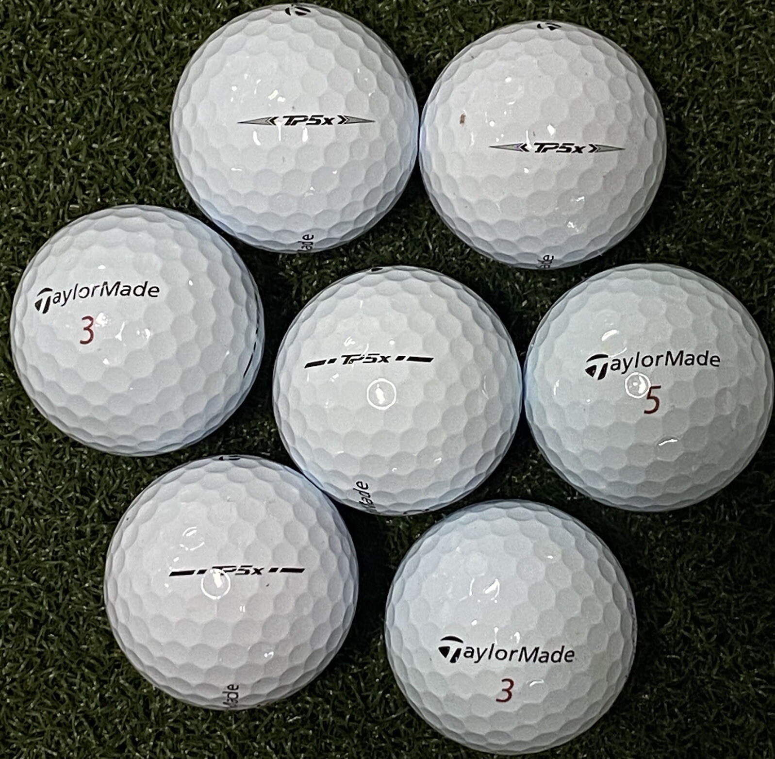 50 Taylormade TP5X 5A Mint Condition Used White Golf Balls AAAAA