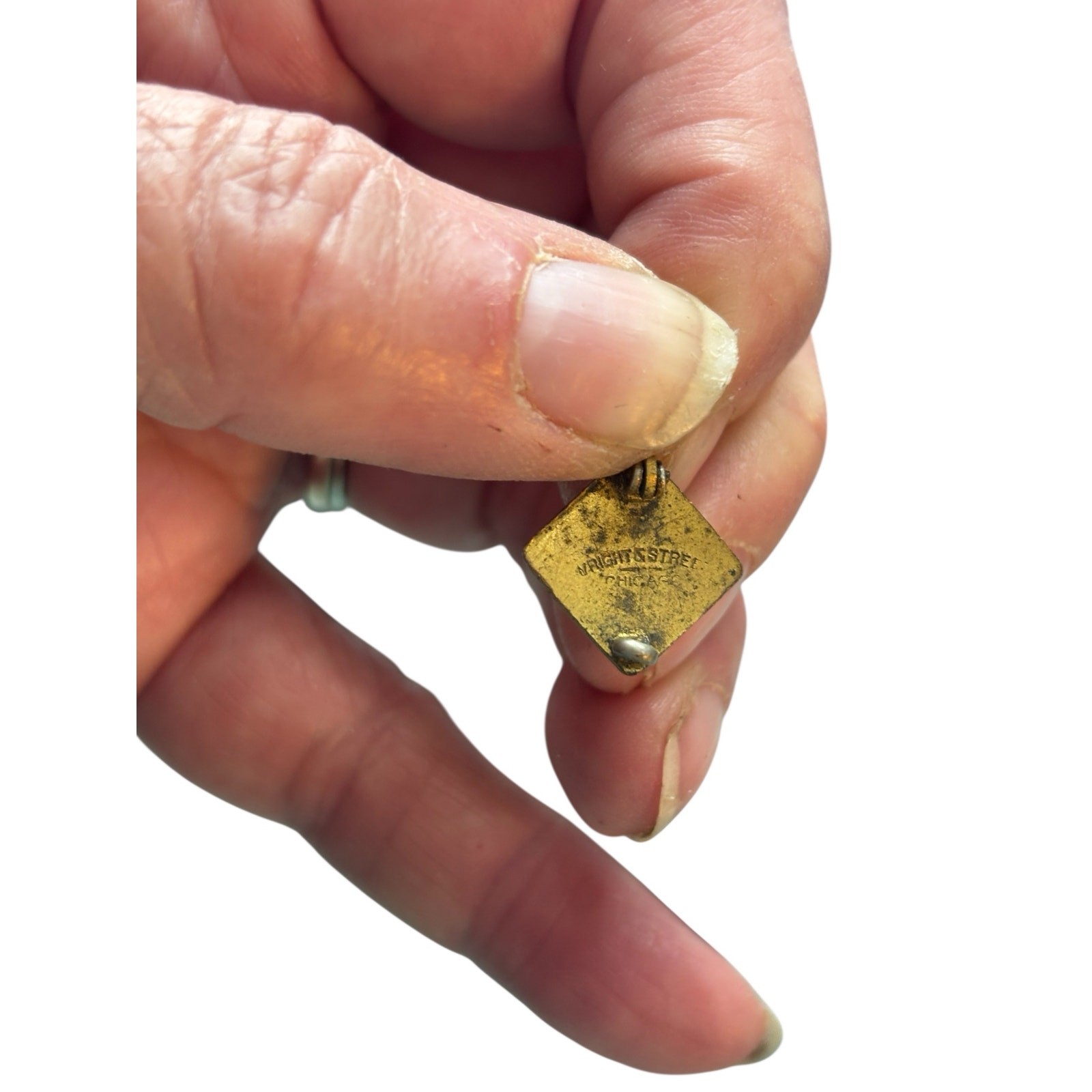 Antique YPB Enamel Pin Wright & Street Chicago Fraternal Youth Badge Vintage