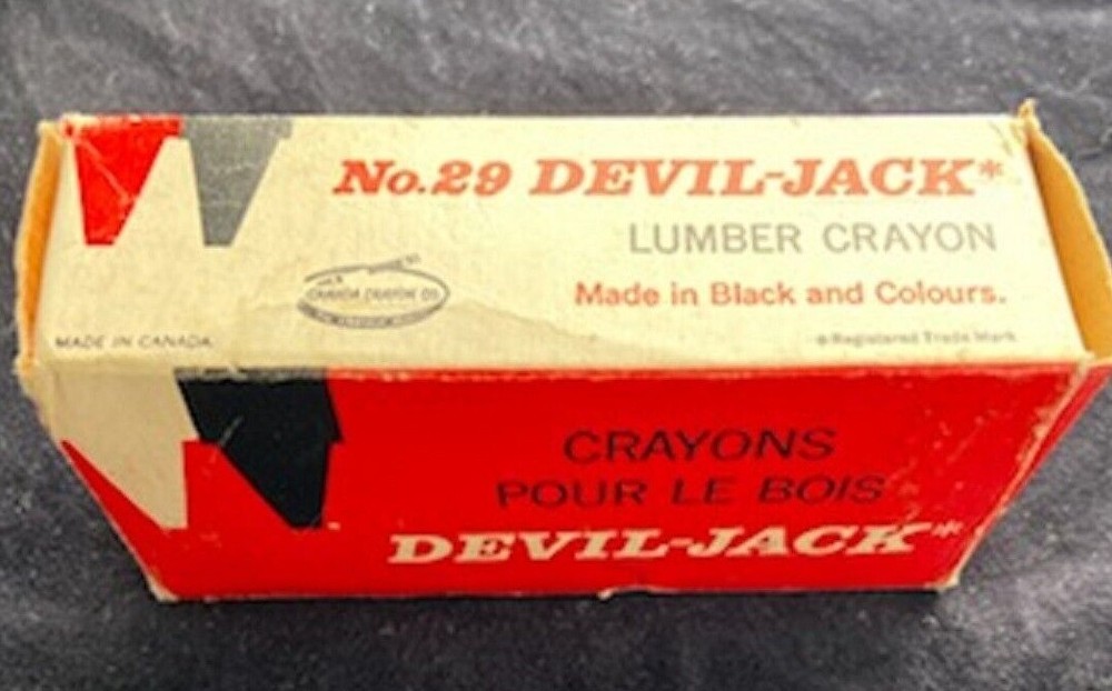 Vintage Devil-Jack #29 Red Lumber Crayons 1 Dozen