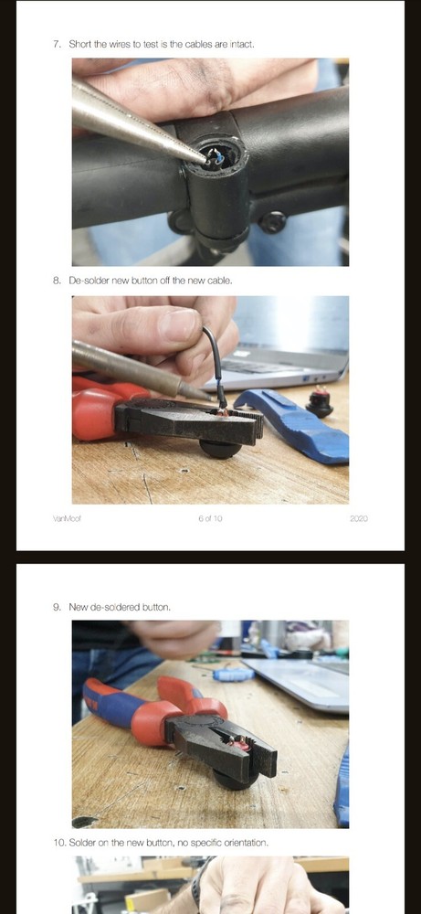 Two(2) Vanmoof S3 & X3 Boost/Power Button