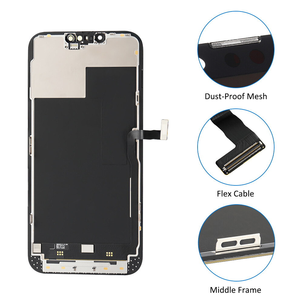 Soft OLED for iPhone 13 Pro Max 6.7 LCD Display Touch Screen Digitizer Frame USA