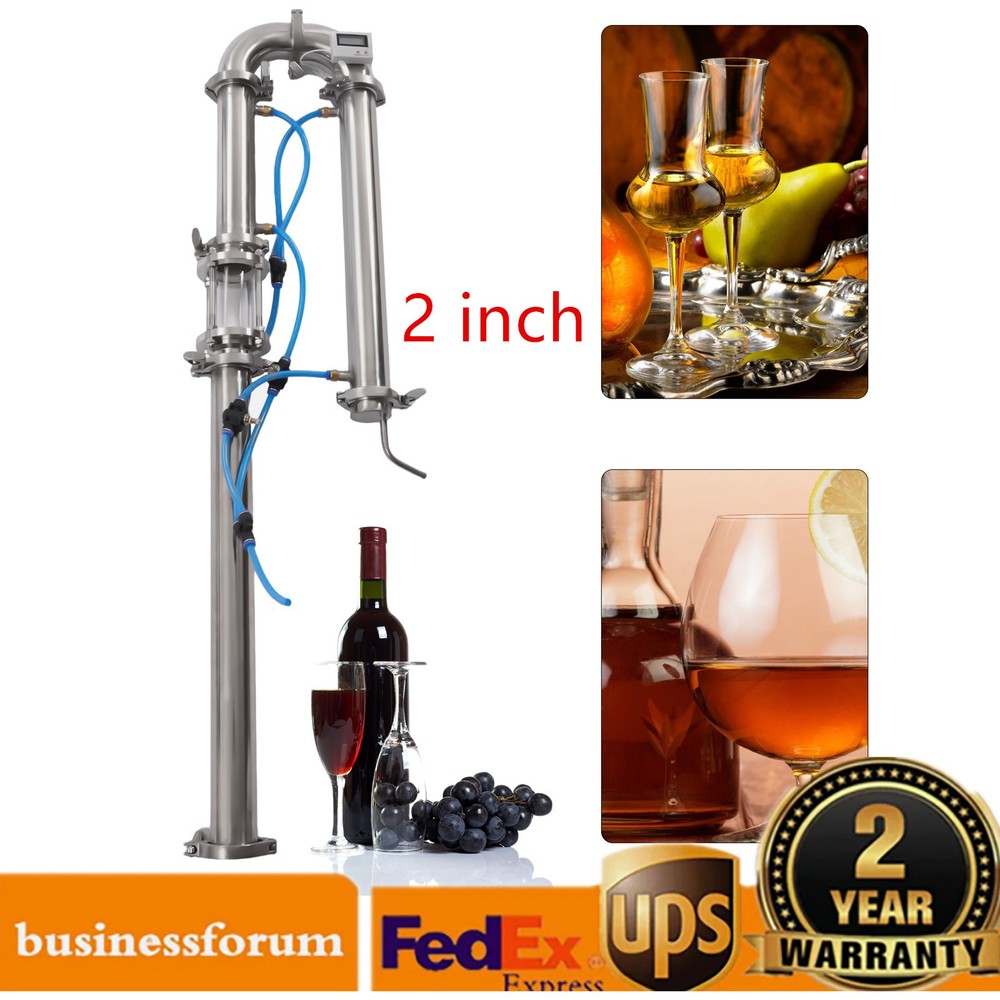 2 inch Stainless Still Moonshine Reflux Distilling Column Brew Wine Making Tool