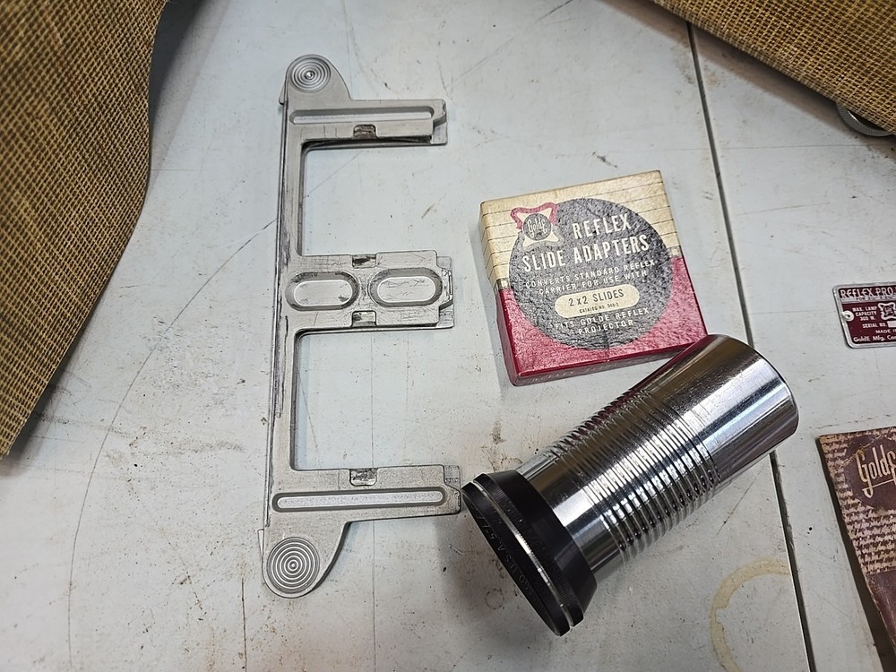 Reflex 349 Vintage Projector W/ Case Powers On Tested Works
