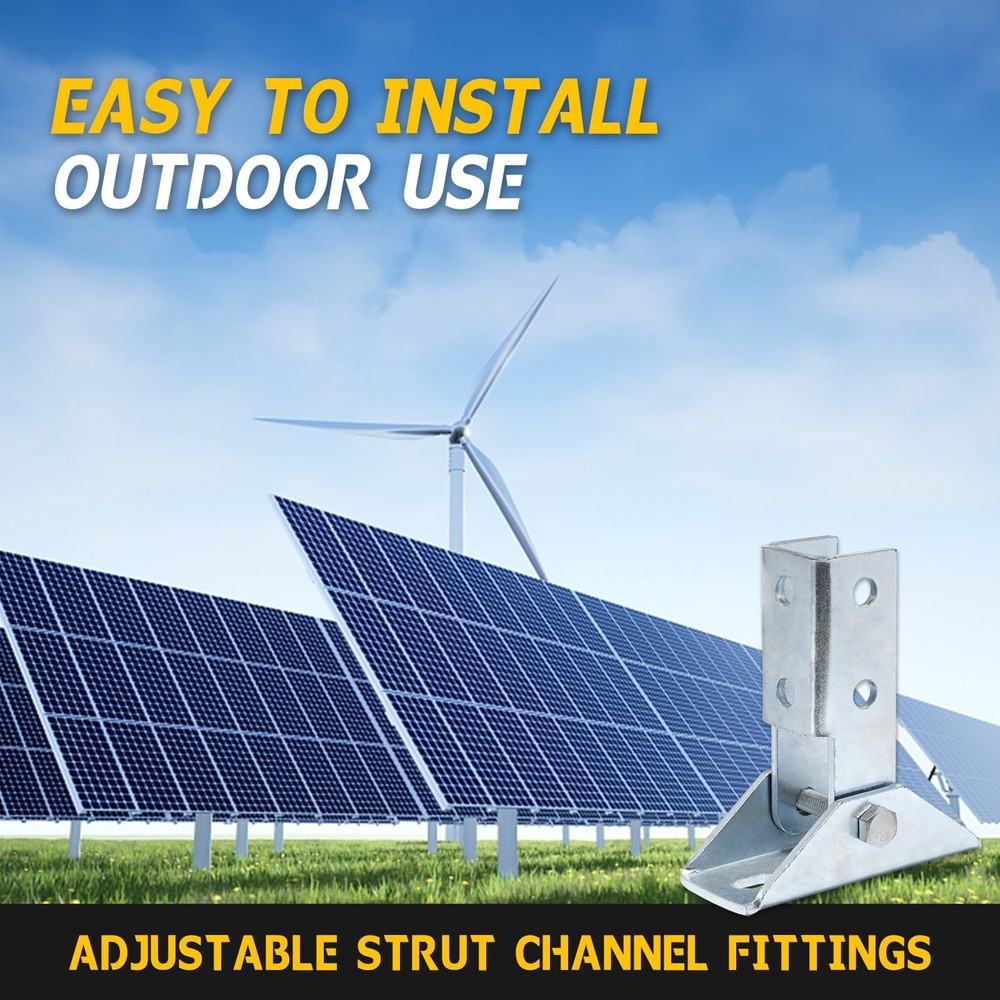 4 Pcs Adjustable Brace Fitting, Single Adjustable Angle Braces for 1-5/8" Str...