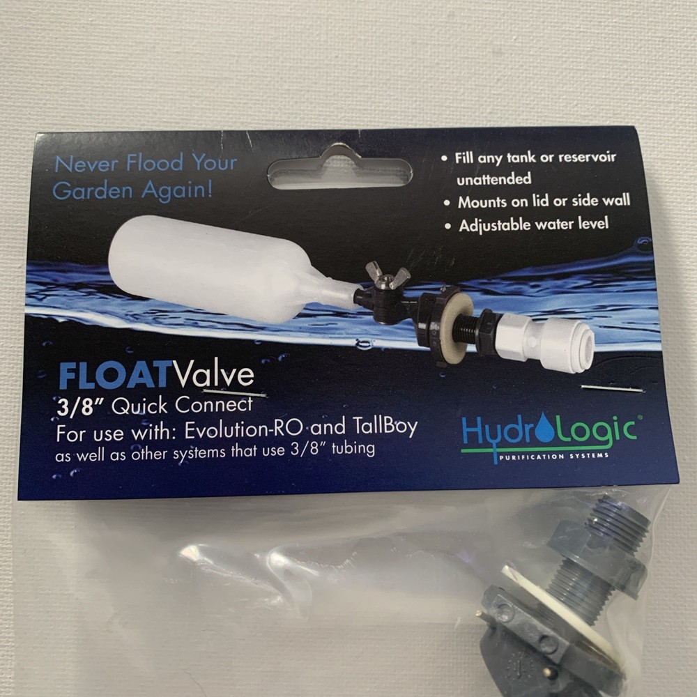 Hydro Logic 3/8” Quick Connect Float Valve HL27020 NEW