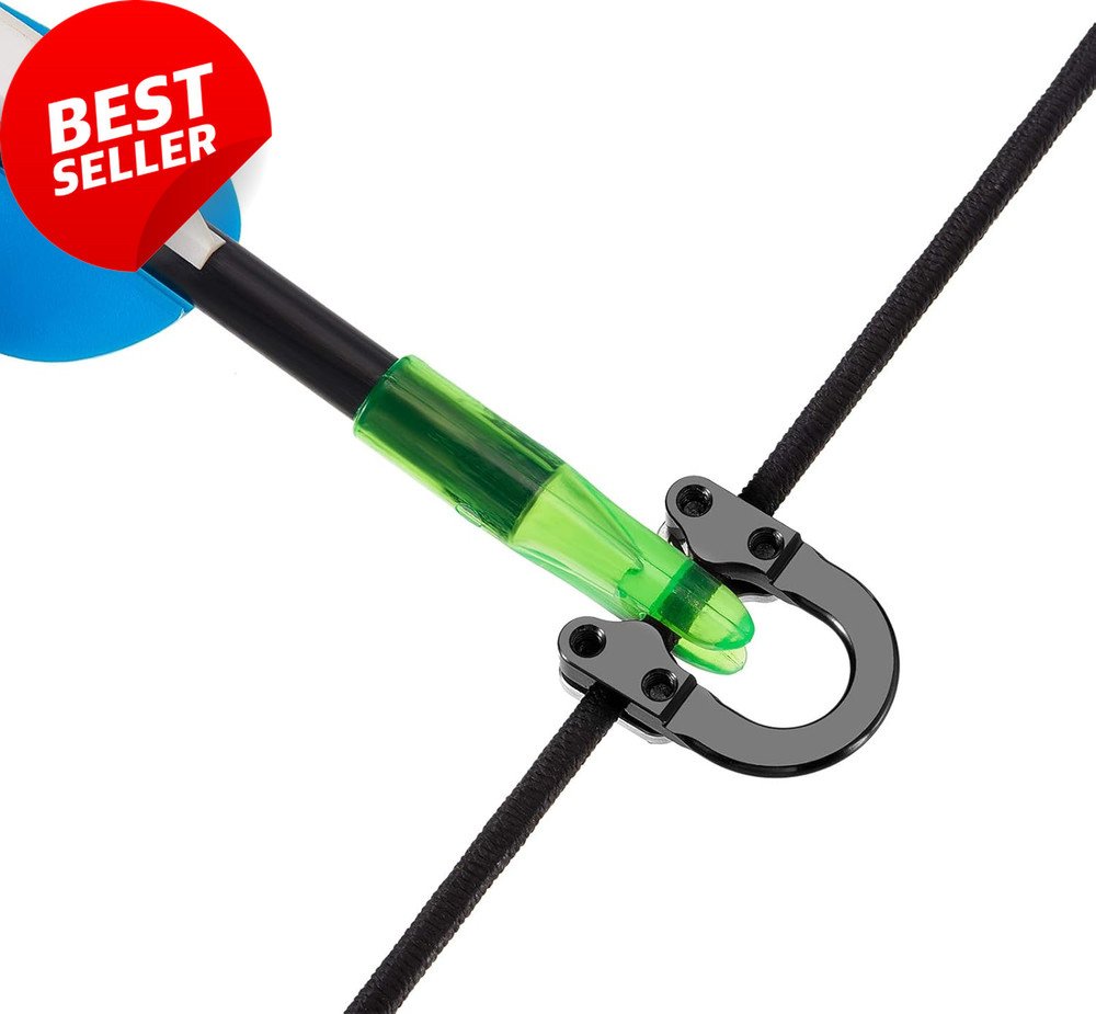 2 Sets Archery D Loop, Compound Bow Metal U Nock, Release Loop with Screwdrivers