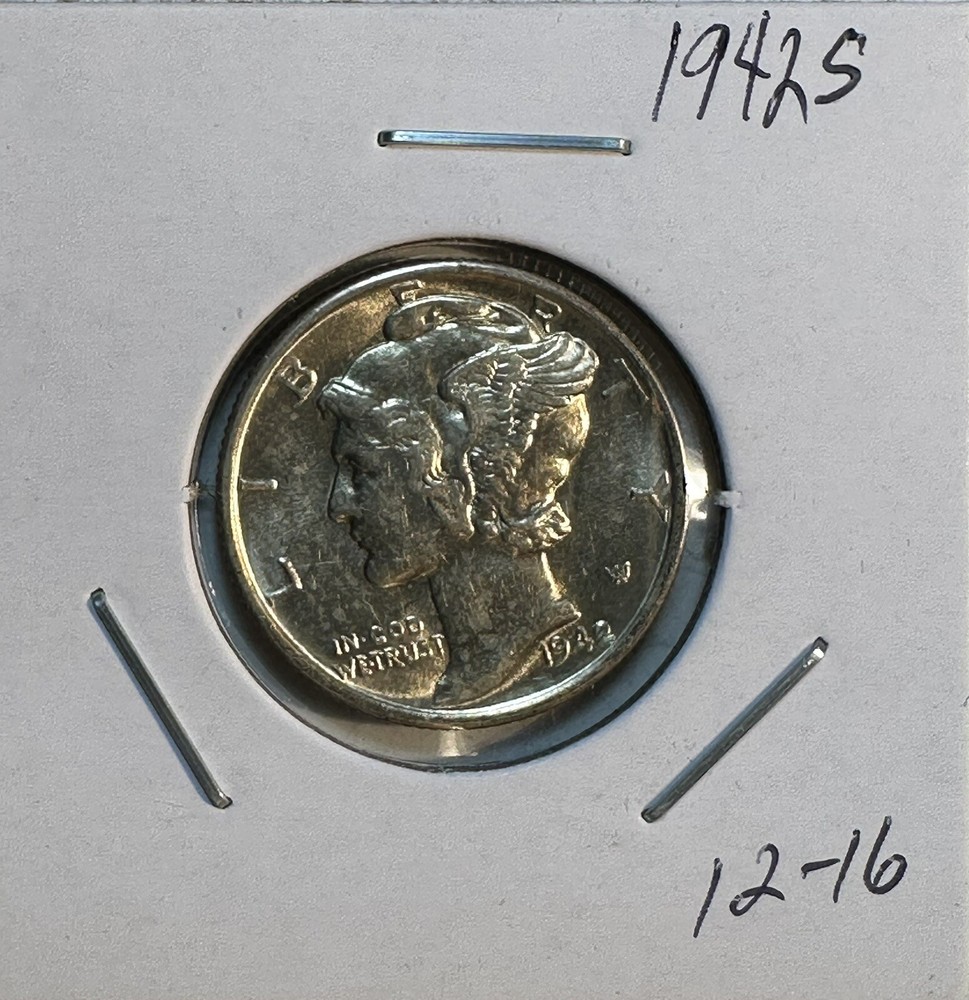1942-S Mercury Dime - (#12-16)
