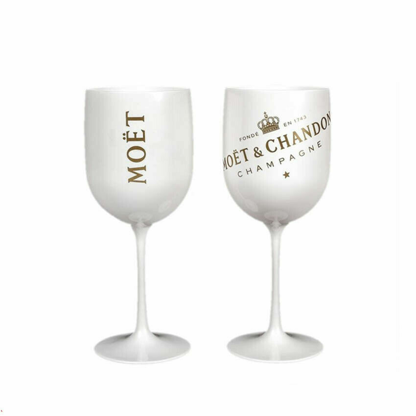 Moet & Chandon White Ice Imperial Acrylic Champagne Glasses x 2