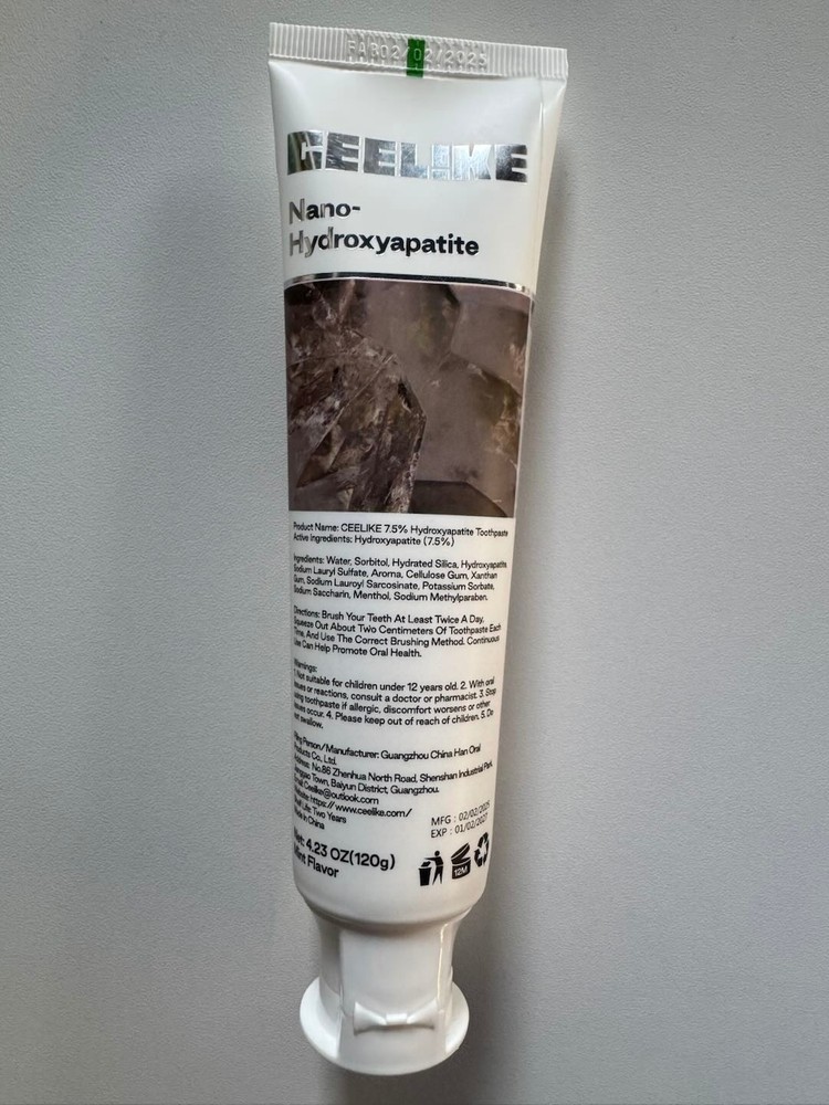 CEELIKE 7.5% Nano Hydroxyapatite Toothpaste - 3 x 4.23 oz