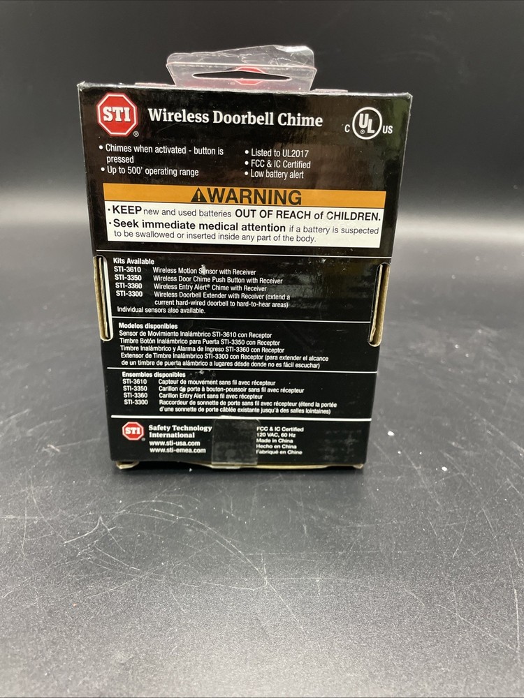 STI Wireless Doorbell Chime STI-3350