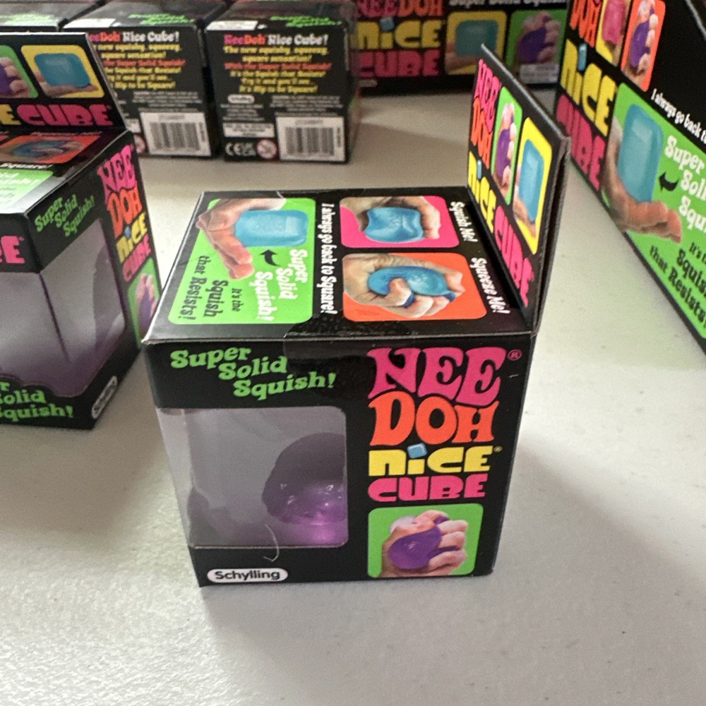 Nee Doh Nice Cube - Super Solid Squish! (Purple)