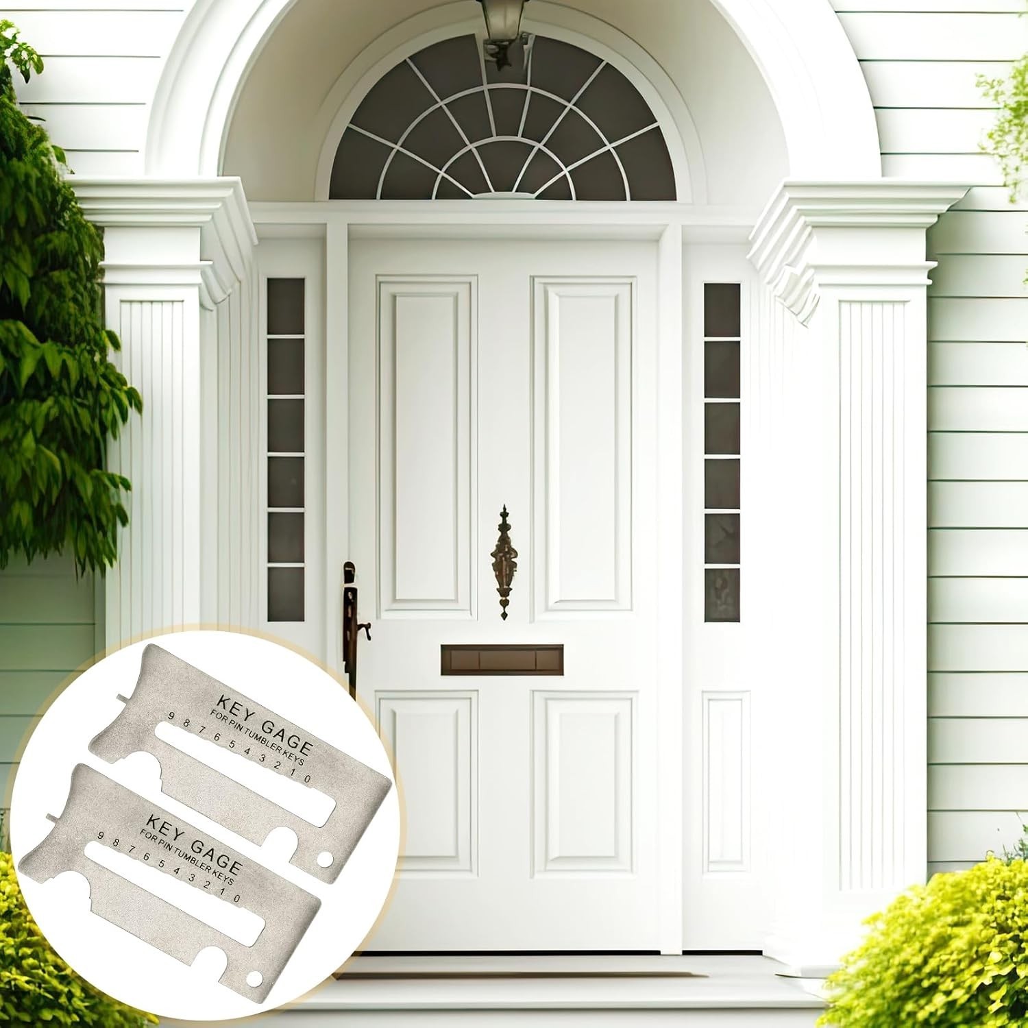 2 Pack Gray Key Gauge Tools – Universal Professional Key Decoders & Aligners