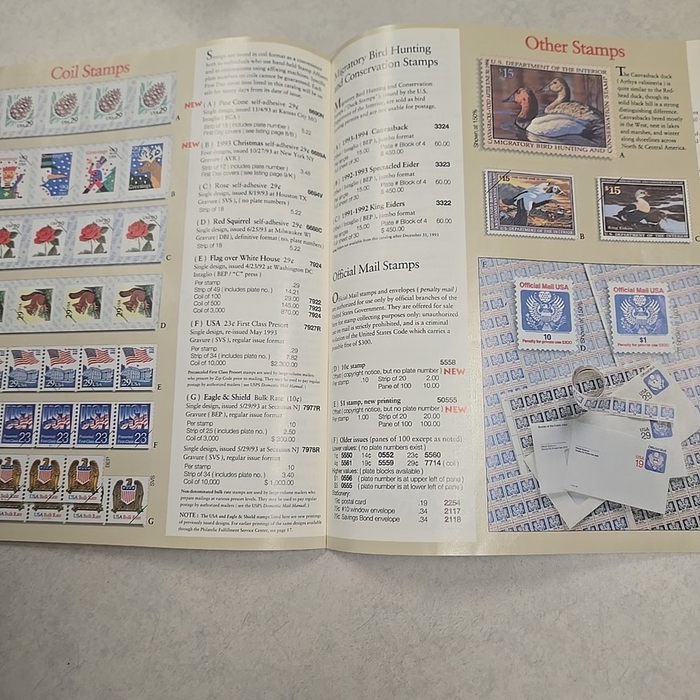 Stamps Etc Direct Mail Catalog November December 1993 USPS