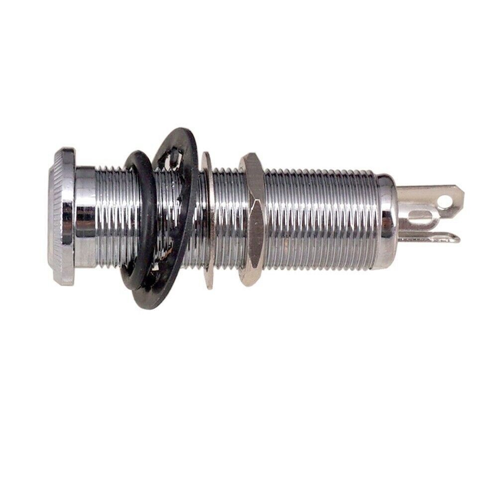 Input/Output Mono Barrel Jack Socket Stereo Flush Mount For Electric Guitar Bass