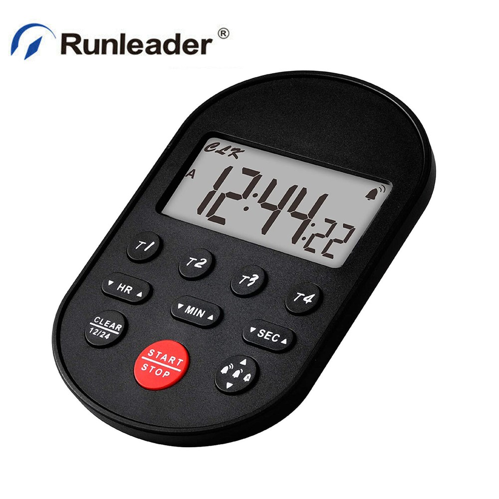 Digital LED Table-Top Timer Kitchen Timer 4 Groups of Count up Countdown Timers