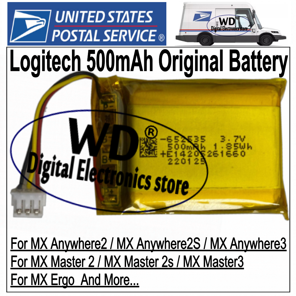 500mAh Original Battery For Logitech MX Master 2 / Master 2s / Master 3 Mouse