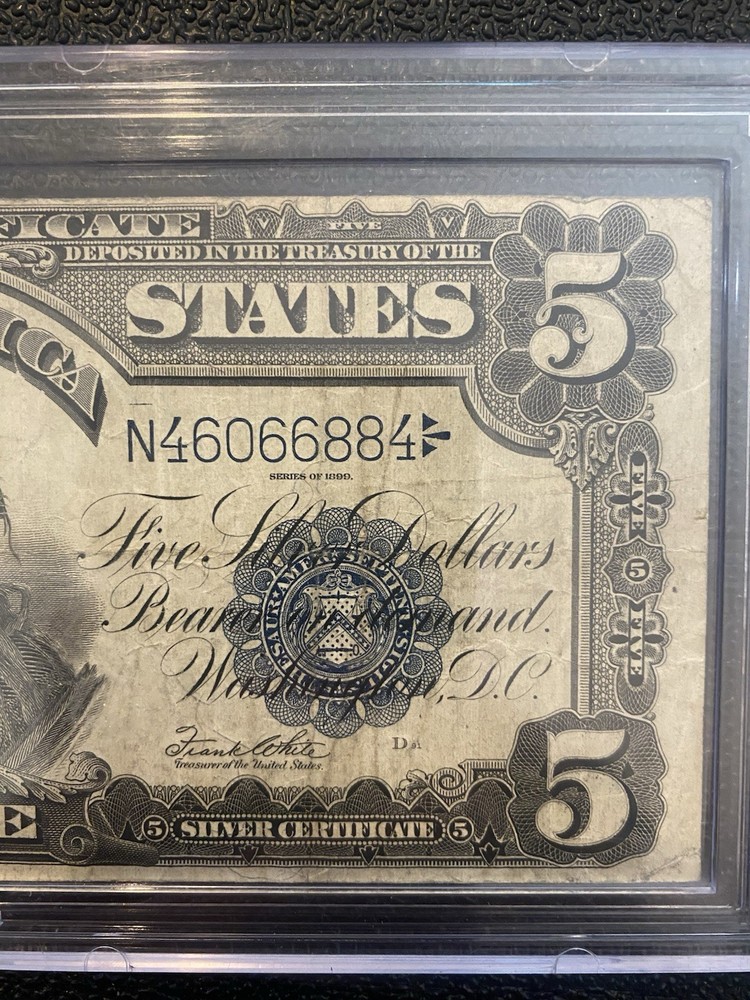 1899 $5 LARGE Size INDIAN CHIEF Silver Certificate!