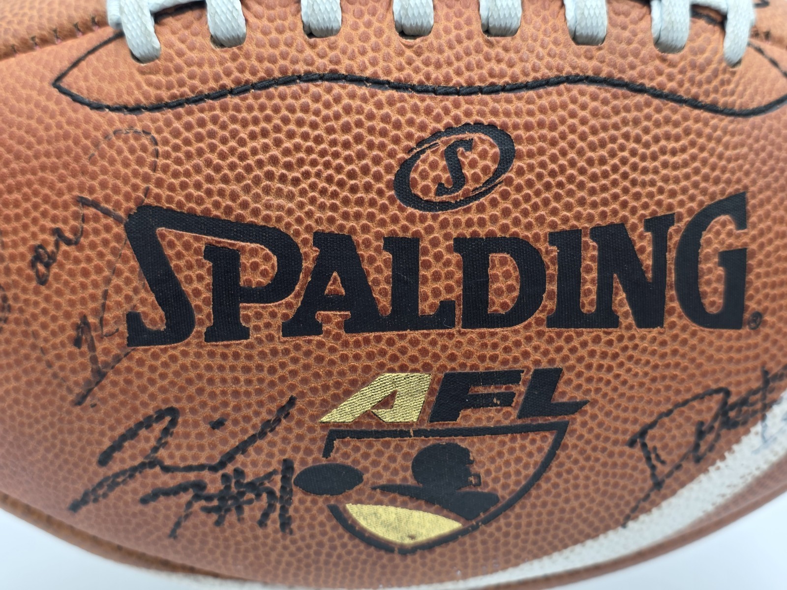 SPALDING ARENA FOOTBALL LEAGUE AFL Official Used Game Ball LA Kiss Signed