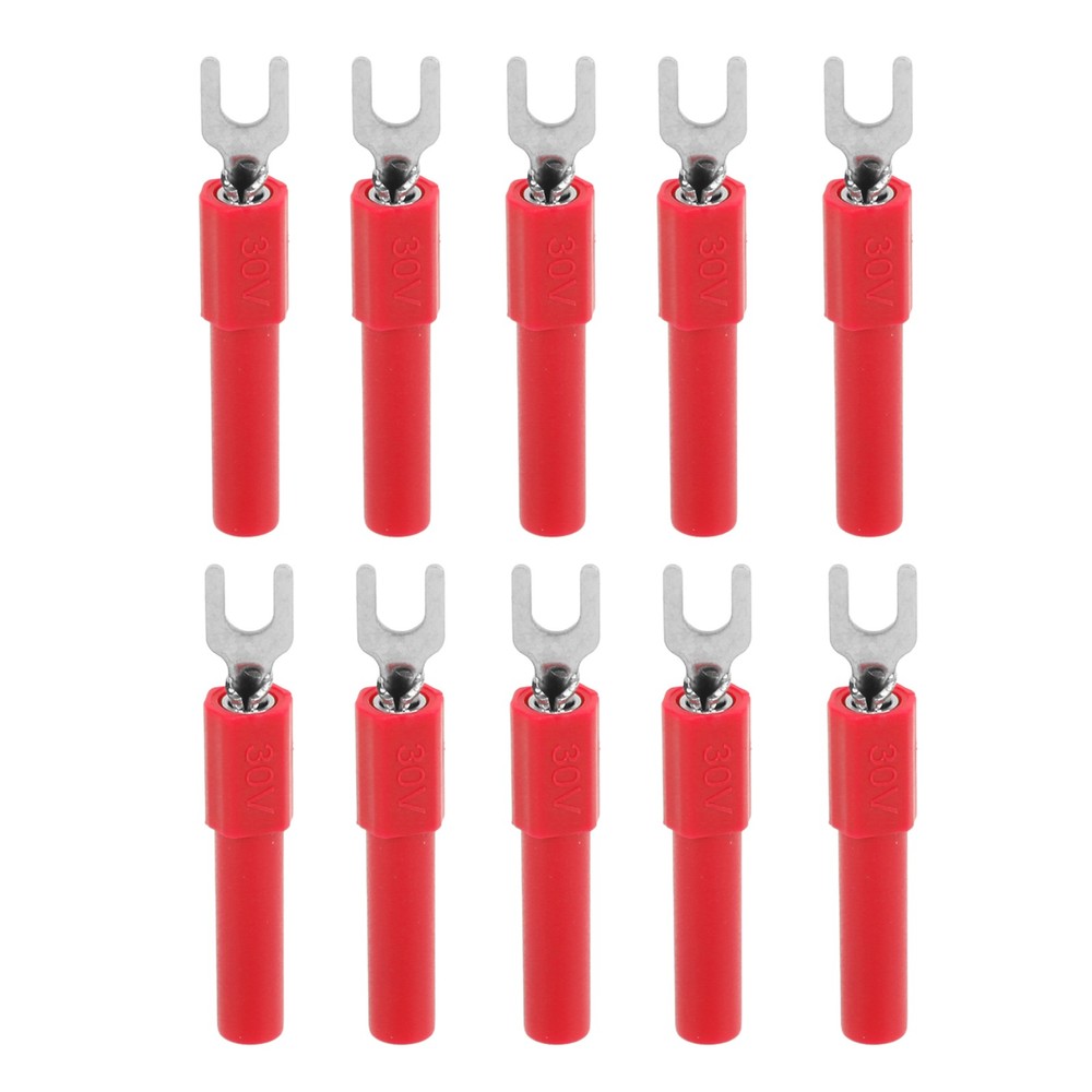10pcs Fork Spade Wire Connectors High Quality Testing Multimeter Trending↑