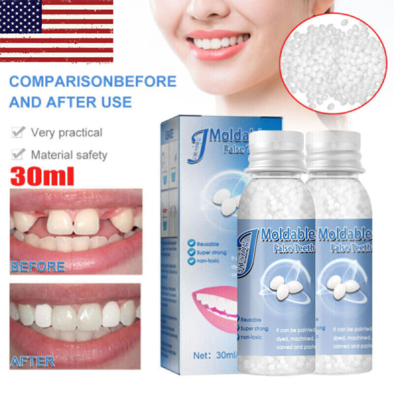 Resin False Teeth Solid Glue Temporary Tooth Repair Moldable Teeth Gap Denture