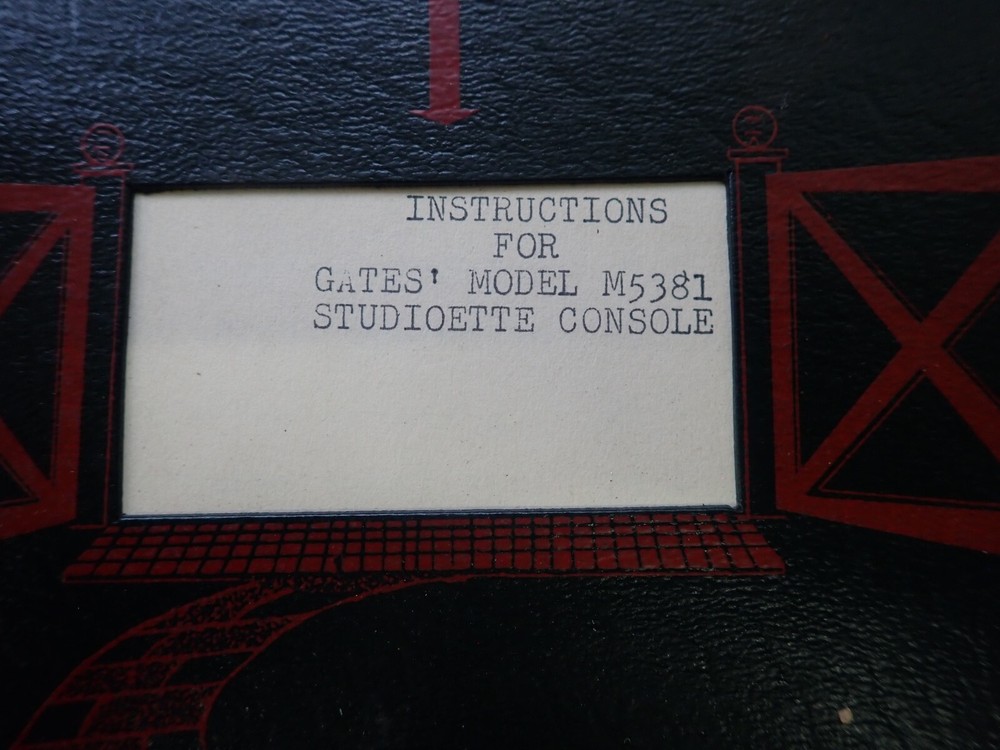 Original Gates " Studioette " Model M5381 Broadcast Console Instruction Manual