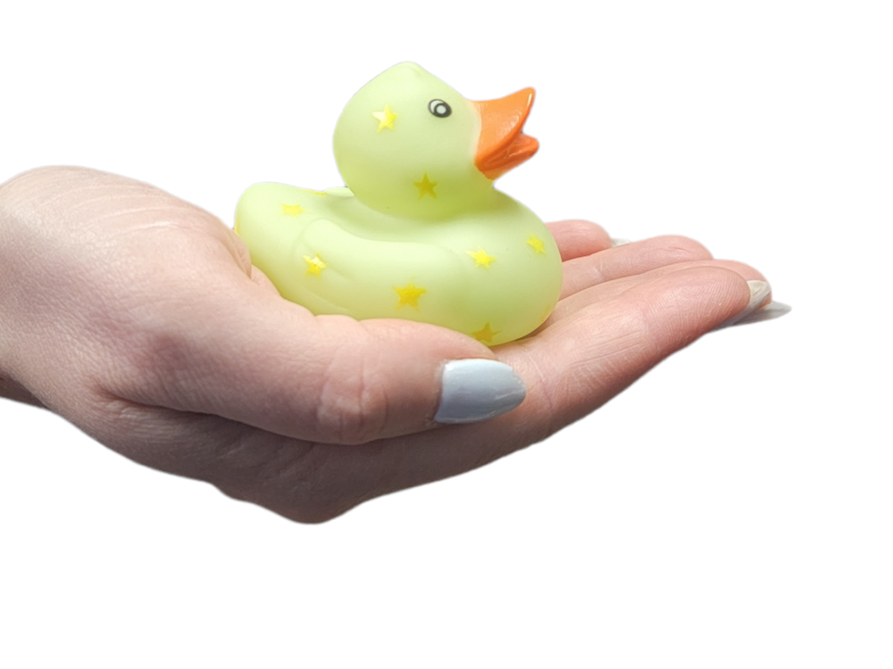 Multi-Color Pattern Rubber Squicky Duckies (2") Standard Size. (12 Pack)