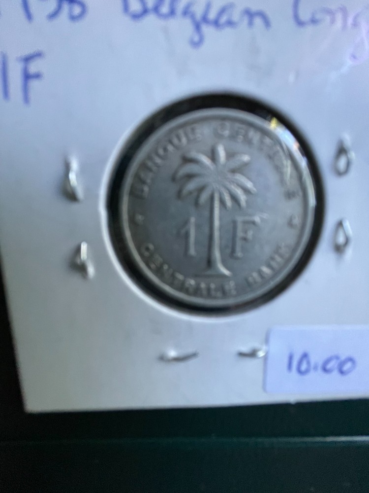 1958 Belgian Congo 1 Franc