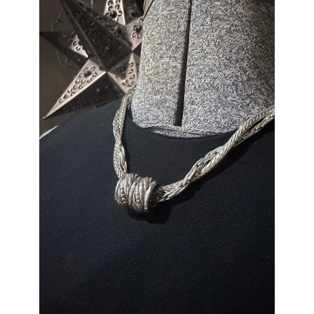 Premier Designs silver tone statement necklace