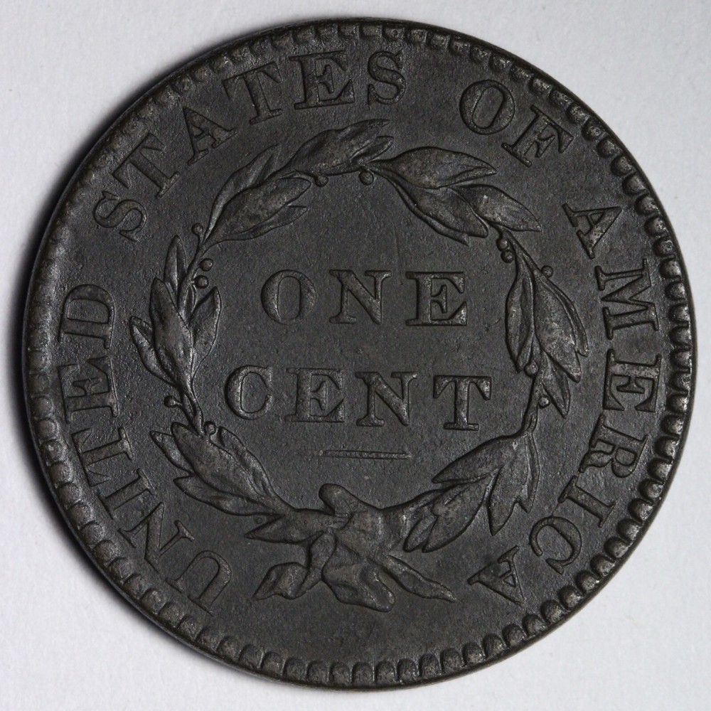 1822 Coronet Head Large Cent VF+/XF E114 KCEM