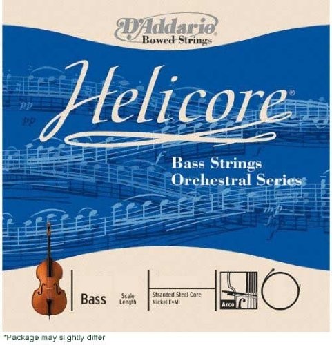 D'Addario Helicore Orchestral Bass Single E String, 1/10 Scale, Medium Tension