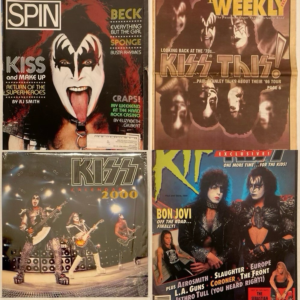 KISS MEMORABILIA BUNDLE (1990-2000) Mags, Rags & Calendar