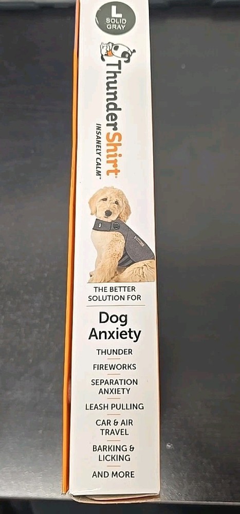 Thundershirt 41 - 64lbs Dog Large Anxiety Jacket - Solid Gray