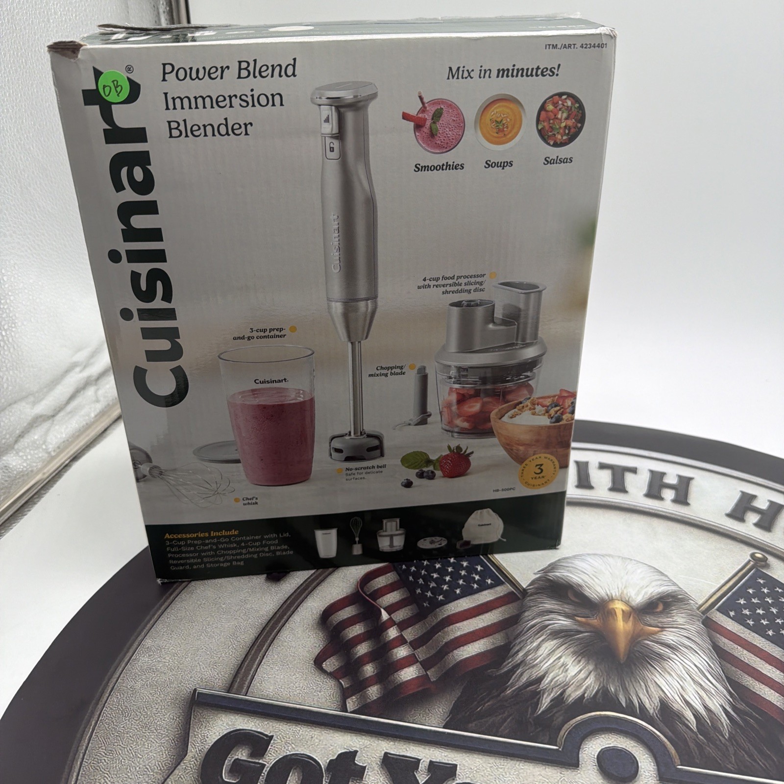 Cuisinart power blend Immersion blender w/ Accessories HB-500PC