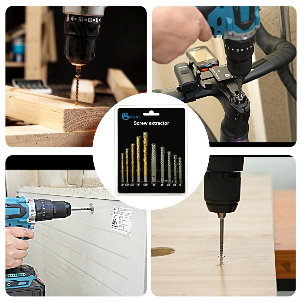 14Pcs Screw Extractor Set, Left Hand Drill Bit and Bolt Extractor Kit Easy to...