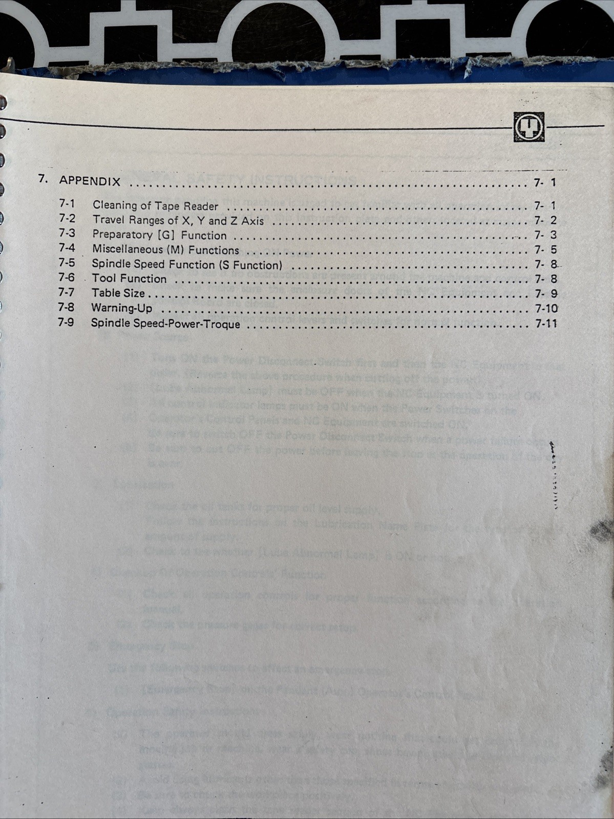 Operating Manual For Nasal Power Center V-7.5 by Yamazaki Machine Works, LTD.