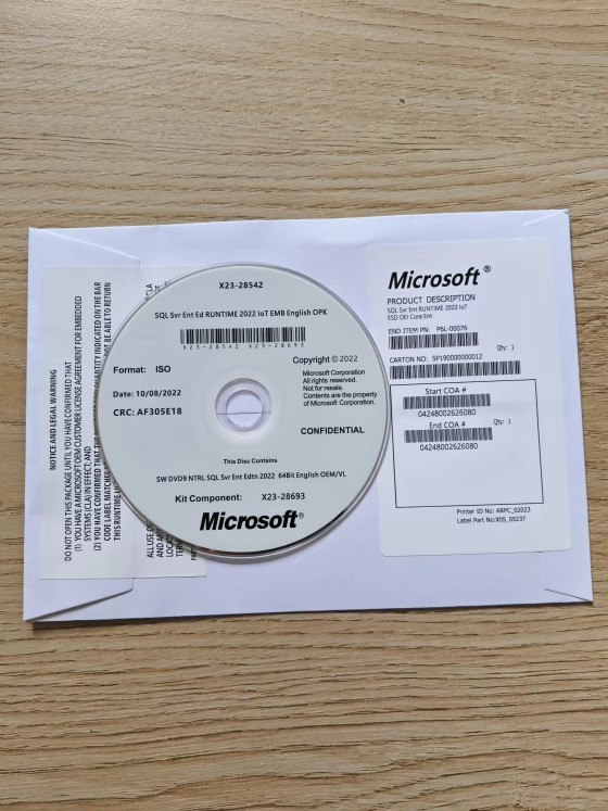 Microsoft SQL Server 2022 Enterprise Core Edition, 36 Core, Unlimited CALs