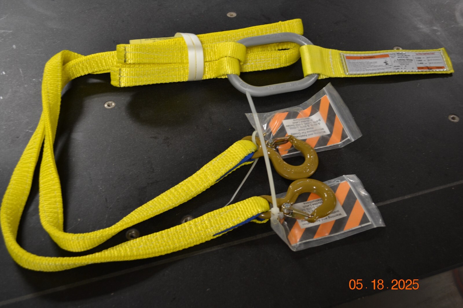 Two Leg Nylon Web Spreader w 1/2" Alloy Link x 6 ft Spreader Crane 1 ton Hooks