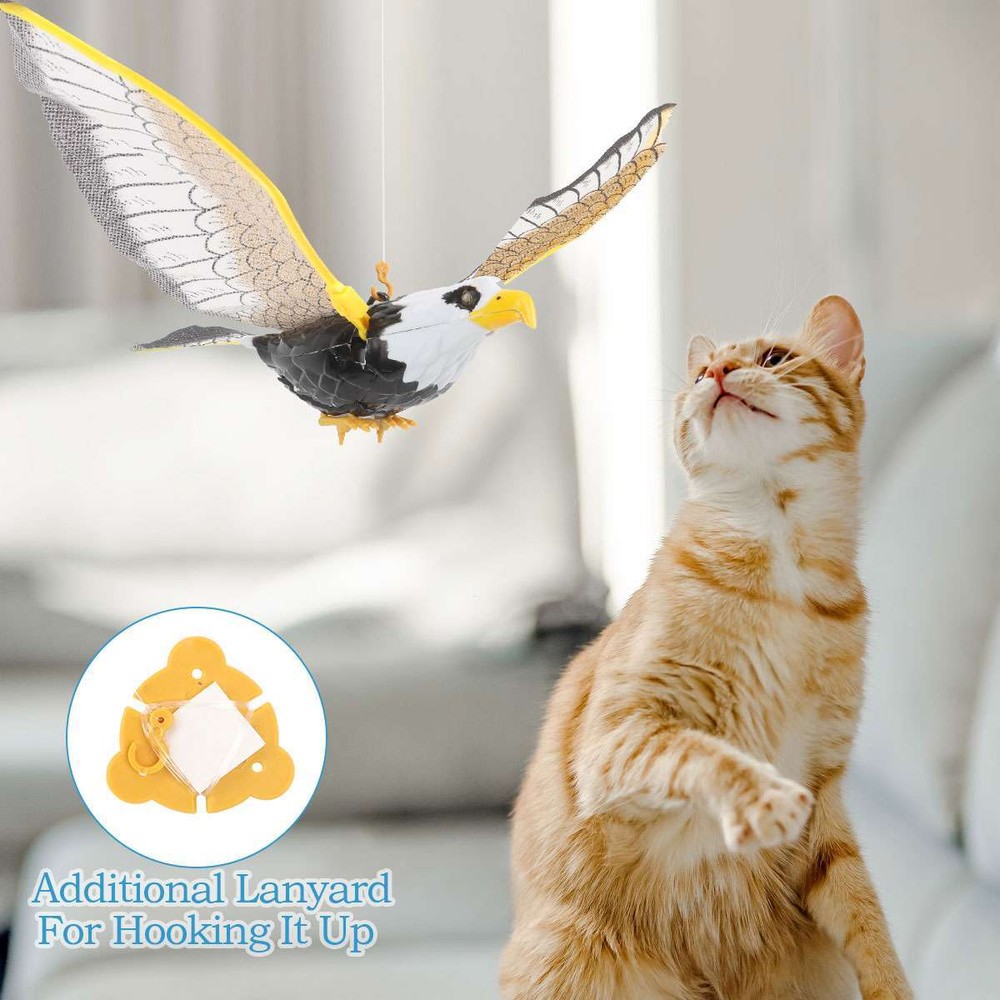 Interactive Simulation Bird Cat Toy Flying Eagle Electric Hanging Toy for Cat