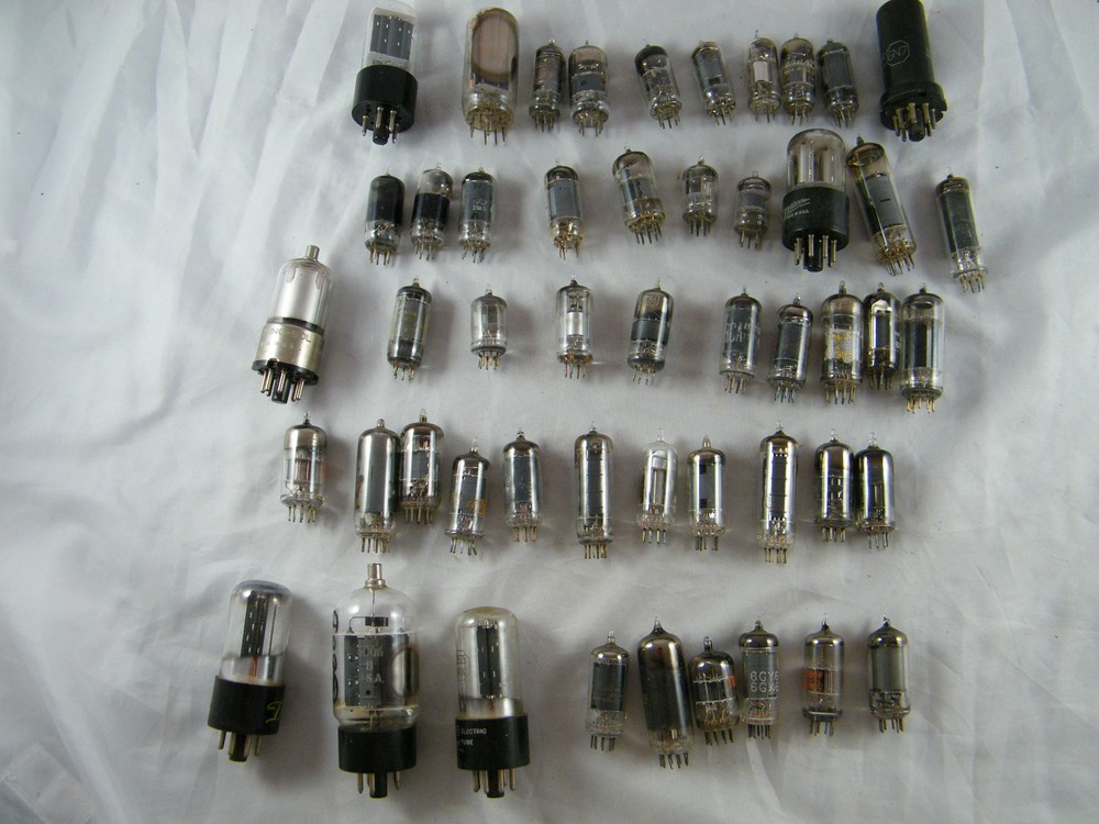 VINTAGE ~ LOT OF 50 ~ ELECTRONIC TUBES  ~ UNTESTED ~ SOME MISSING NUMBERS ~ TAC
