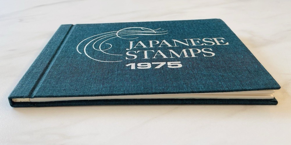 Japanese Stamp album 1975 WITH STAMPS ,Instructions in Japanese and English