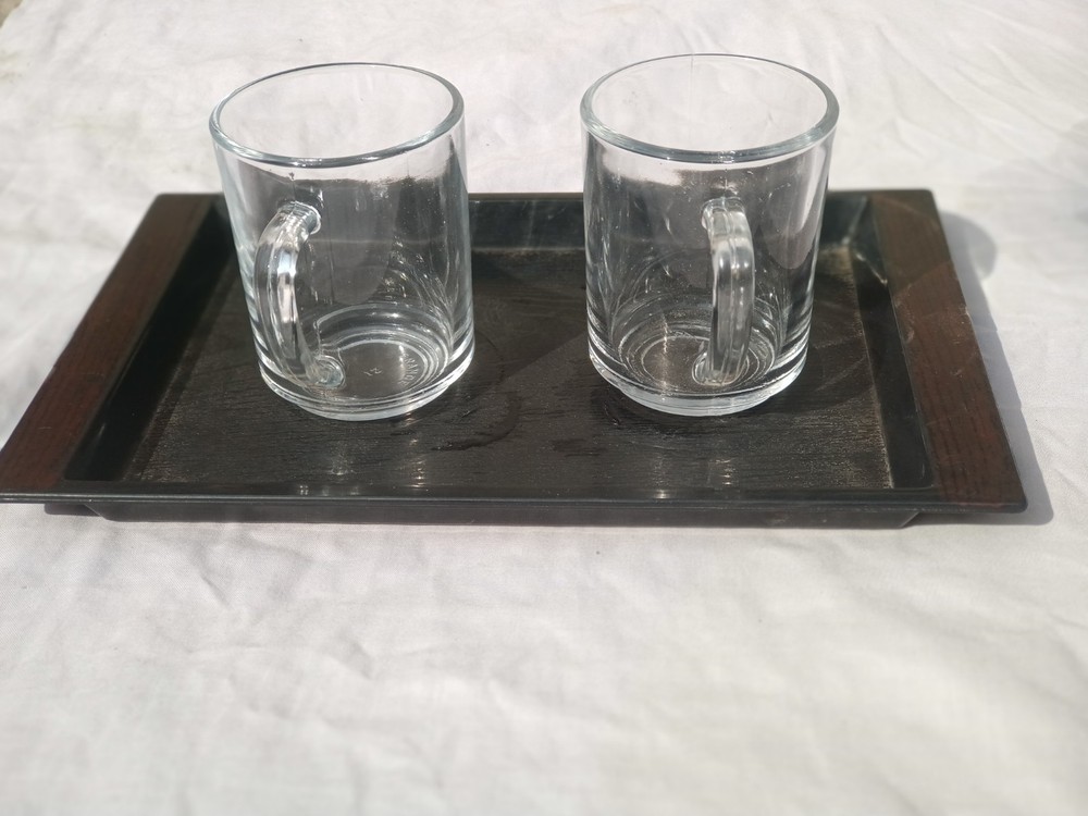 Rectangular Plastic Serving Tray – Wood Style Design – Multi Purpose