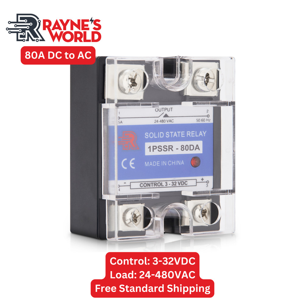 80 Amp DA Solid State Relay Module SSR-DC to AC-3-32VDC Control-24-480VAC Output