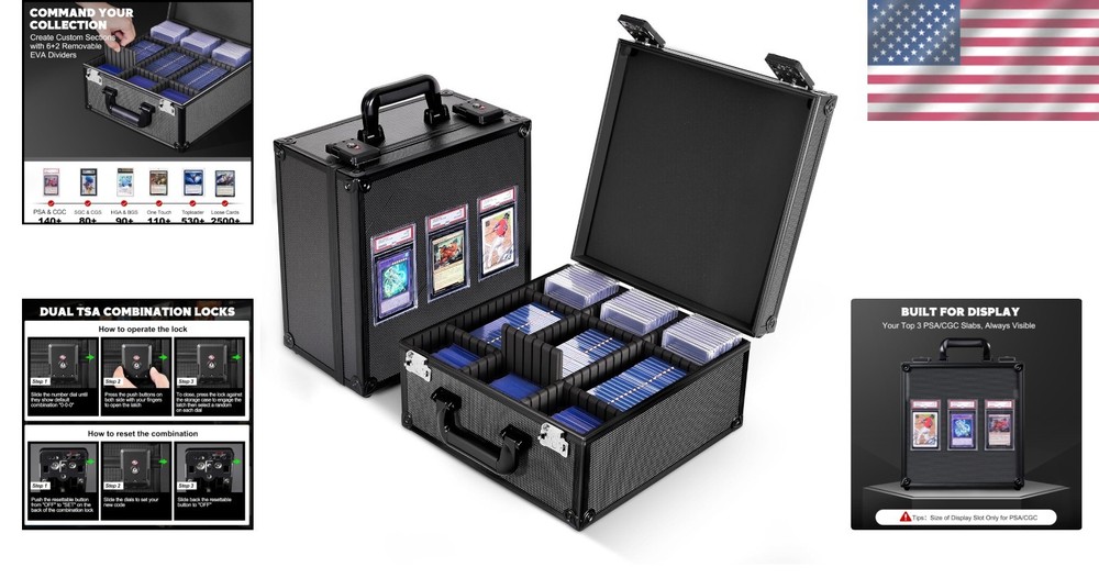 Graded Card Storage Box with Display Window